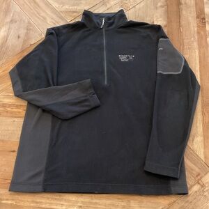 Mountain Hardwear Men’s Black 1/4-Zip Fleece Pullover Performance Warm Layer